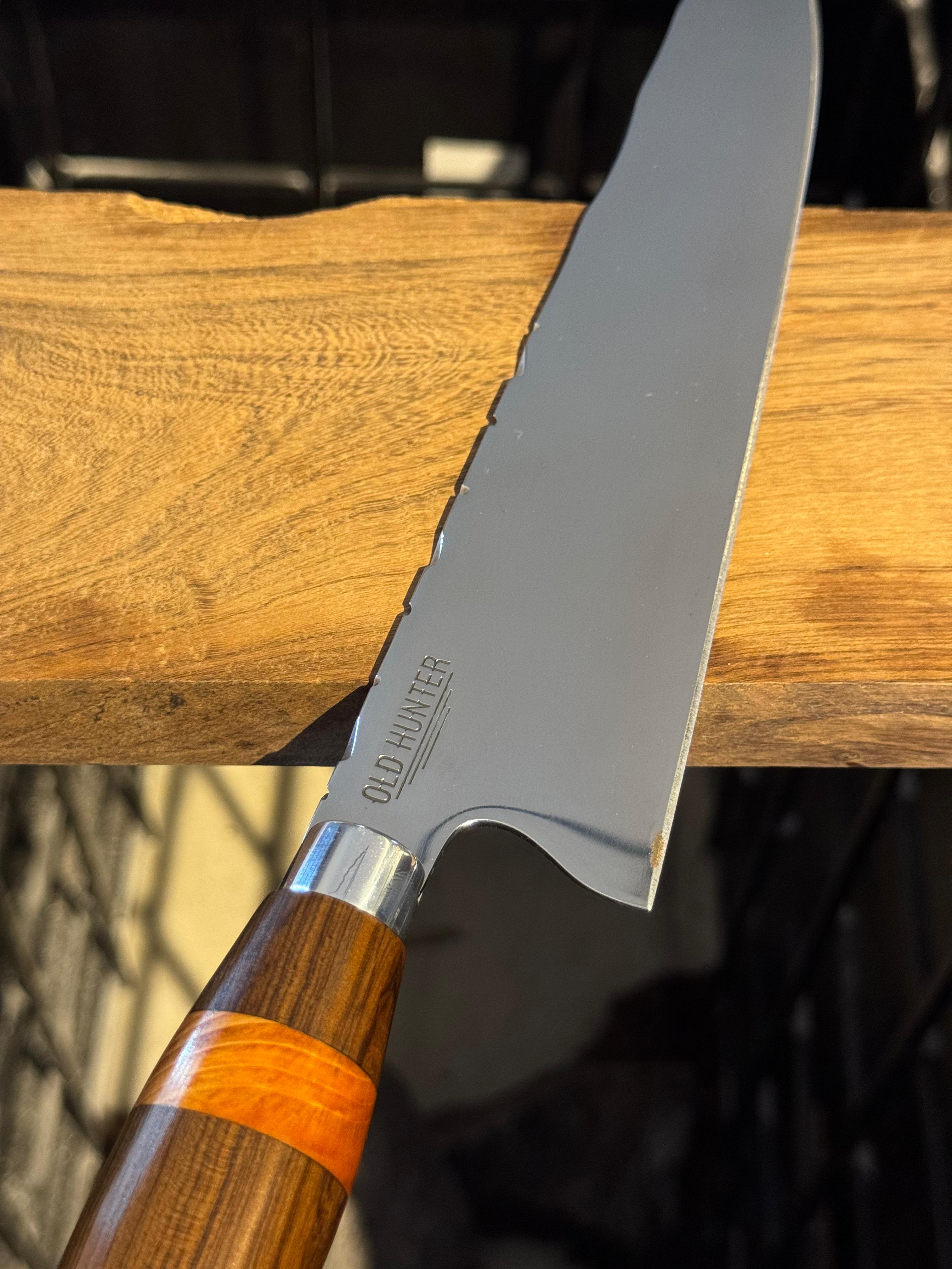 FACA CABO MADEIRA E DETALHE LARANJA- COD 217